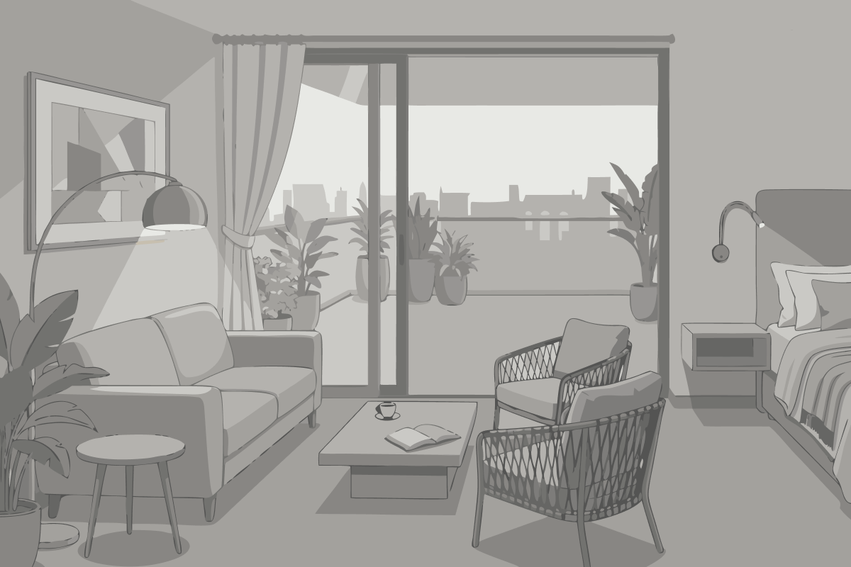 Apartment mit Blick auf die Berge